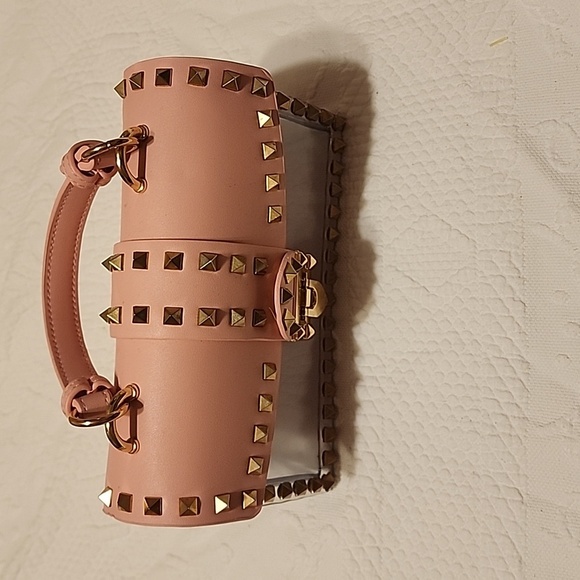 Clear,pink and gold studs silicone,waterproof purse - Picture 4 of 4